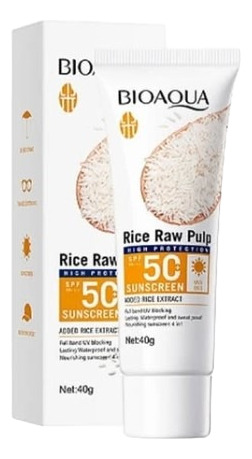 Protector Solar Crema Spf 50 Uv Bioaqua Pulpa De Arroz