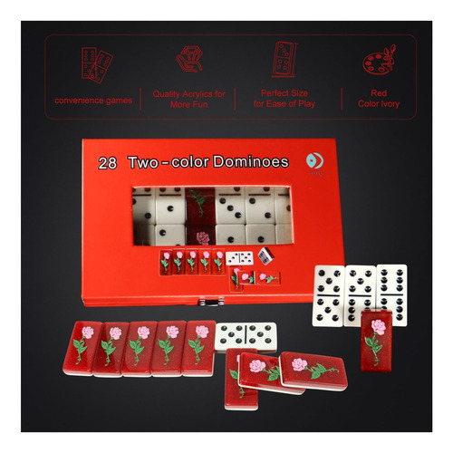 Idtq Double Six Dominoes, 28 Juegos De Color De Color De De