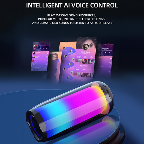 Bocinas Bluetooth Portátil Con Led Rgb Con 1 Micrófonos