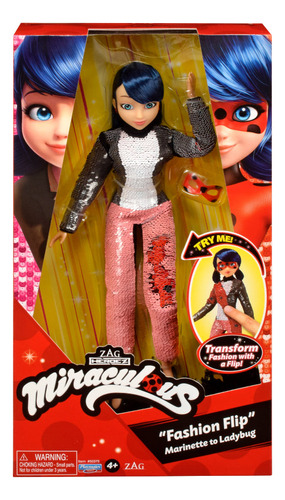 Miraculous Figura Flip Transformable Marinette/ladybug