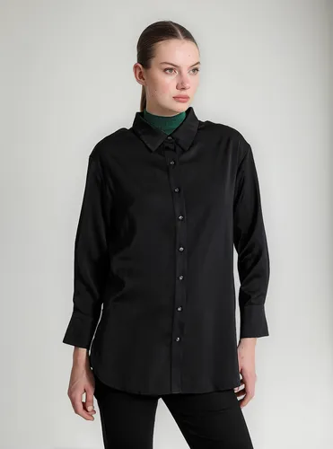Blusa Camisera Básica Negro Liola