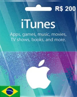Gift Card Itunes (br) - Apple Ios Cartão Presente - R$ 200