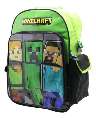 Mochila Minecraft Espalda 18 Pulgadas Mi111-calidad Cresko