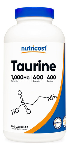 Nutricost Taurina 1000mg, 400 Capsulas