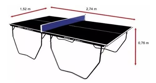 Mesa de ping pong Klopf 1010 fabricada em MDP cor preto