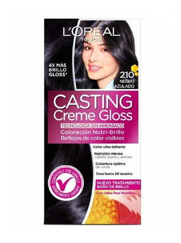 Coloración Casting Creme Gloss/ L'oréal, Negro Azulado (un.)