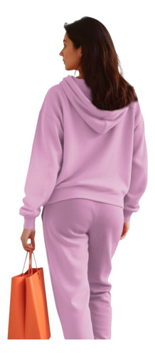 Conjunto Pants Deportivo Dama 2 Piezas Fashion Sport Ls2023r Rosa Lisa Md