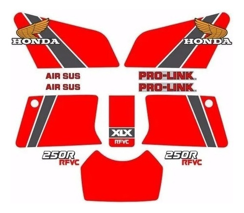 Kit Adesivo Jogo Faixas Moto Honda Xlx 250 1985 Branca