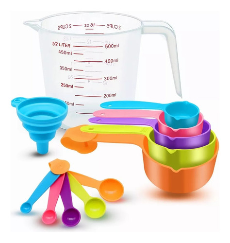 Juego De Tazas Medidoras Y Cucharas Dosificadoras Para Cocin
