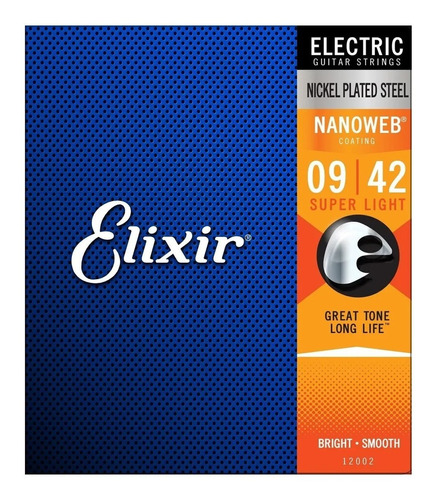 Encordado De Guitarra Electrica Elixir 9-42 12002 Sup Light 