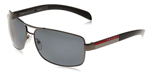 Gafas de sol polarizados Prada Rossa PS 54IS con marco de metal color plomo, lente gris de plástico clásica, varilla plomo de plástico | MercadoLibre Gafas de sol polarizados Prada Rossa PS 54IS con marco de metal color plomo, lente gris de plástico clásica, varilla plomo de plástico | MercadoLibre