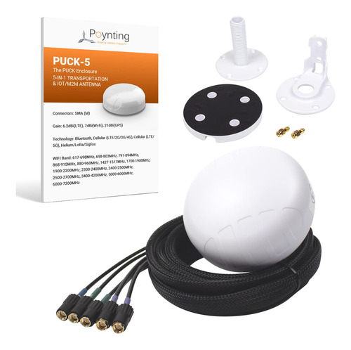 Poynting Puck-5 - Antena De Transporte 5 En 1 Y M2m/iot | 5g