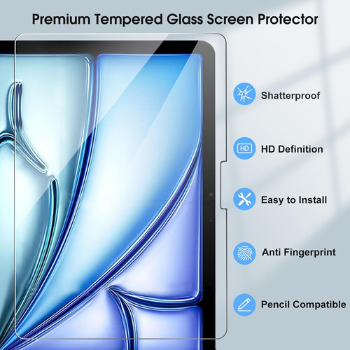 Mica Vidrio Templado Para iPad Air6 11 M2 (2024) A2902 A2903