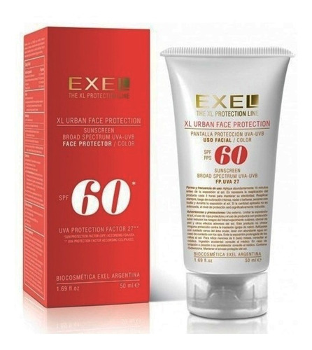 Exel protector solar con color facial factor 60 fps 50ml