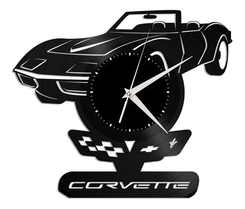 Reloj Corte Laser 3769 Corvette Auto De Frente 