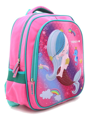 Mochila Nena Jardín Escolar Peluche Unicornio Lentejuelas 