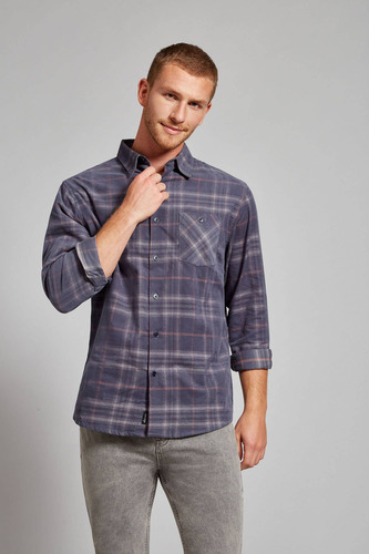 Camisa Devré Casual Corderoy Azul Marino Hombre 42d000384001