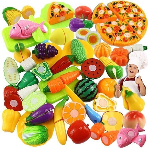 . Kit De 21 Juguetes De Cocina For Cortar Frutas Y Verduras