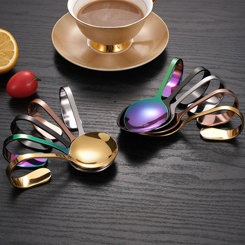 4 Elegante Paquete De Cucharas Para Servir De Acero 4 Piezas