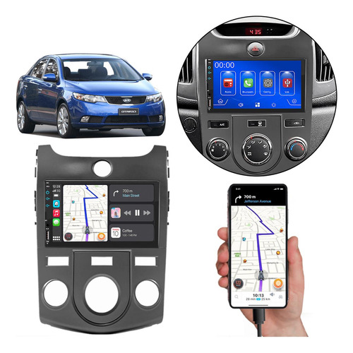 Kit Multimidia Mp5 Cerato 09 10 11 12 13 + Câmera E Moldura