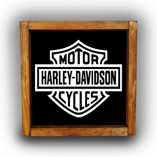 Harley Davidson Cuadro Decorativo 30 X 30 Cm Vintage