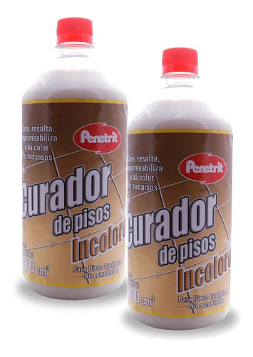 Curador Pisos Revestimientos Penetrit 1 Lt Pack X 2 Unidades