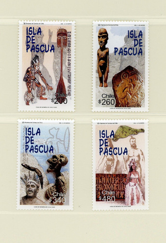 Sellos Postales De Chile. Serie Isla De Pascua. Año 2000.