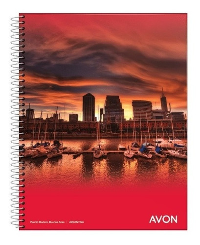 5 Cuadernos Espiral 16x21 Avon 84 Hojas Rayado Cuadriculado