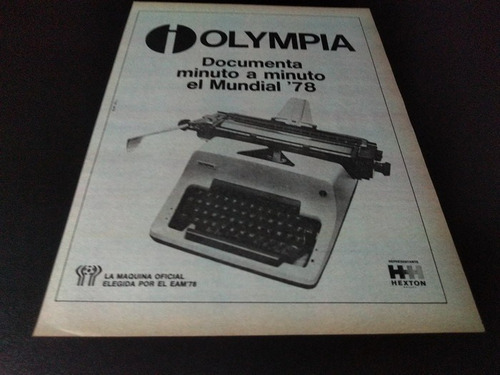 (pe117) Publicidad Clipping Maquina Escribir Olympia * 1978