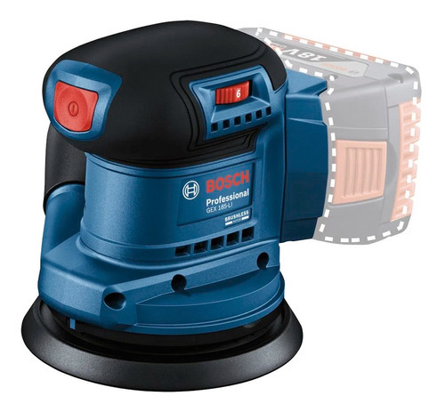 Lijadora Roto Orbital Bosch 18v Brushless Sin Bateria Color Azul acero