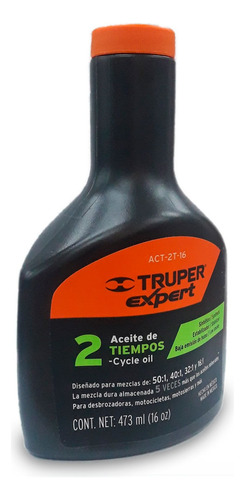 Aceite Para Motores Truper Sintético 2 Tiempos 473ml H Y T