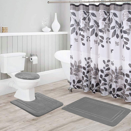 Better Home Style Juego 16 Alfombra Baño Espuma Relieve Tapa