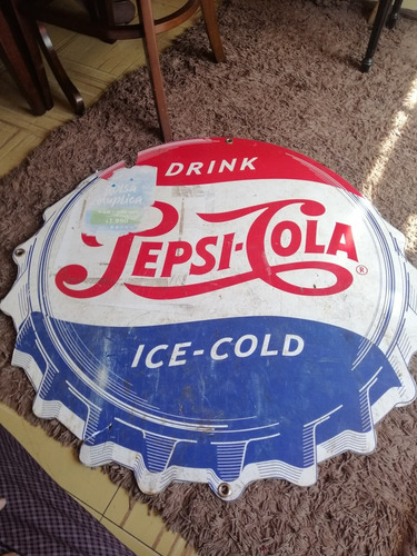 Antiguo Letrero Bebida Pepsi, Envio Gratis A Todo Chile