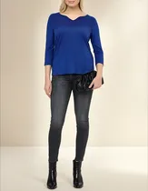 Comprar Blusa Remera Escote Corazón Blusa Algodón Sweater Buzo