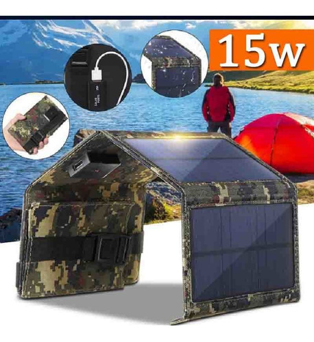 Bolsa Plegable Solar Portátil De 15w