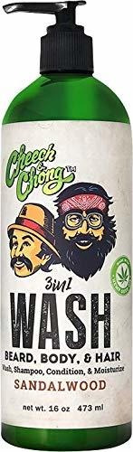 Cheech Y Chong Lavar 3-en-1 Body Wash, Barba Y Champú Y Acon