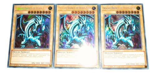 Yugioh 3x Dragão Branco De Olhos Azuis Secretos Ct14-pt002