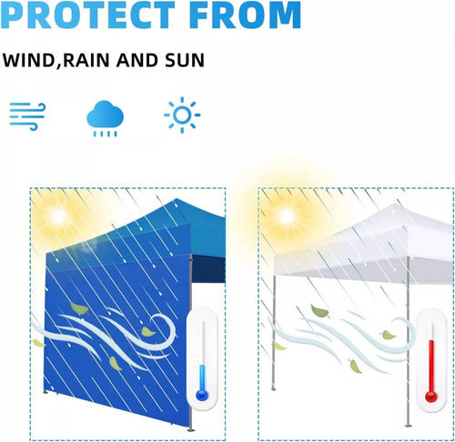 Funda Pared Lateral Para Toldo 3x3 Azul - Impermeable