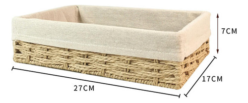 Cesta De Almacenamiento Tejida A Mano, Beige Amarillo S