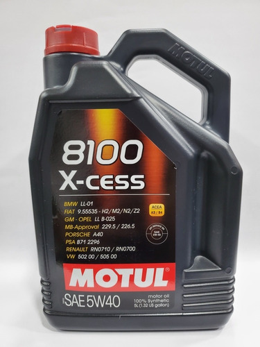 Aceite Motul 8100 5w40 Full Sintético