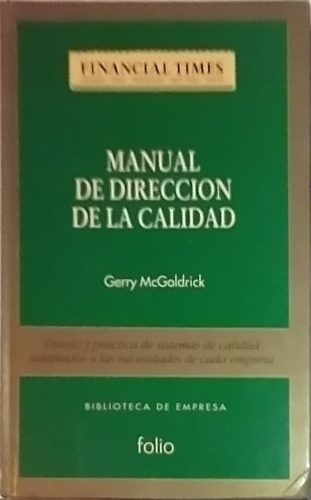 Manual De Direccion De La Calidad G. Mcgoldrick Folio