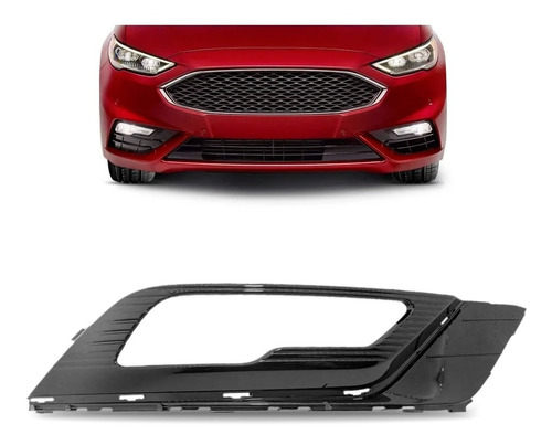 Moldura Milha Para Ford Fusion 2017 2018 2019 Black Piano