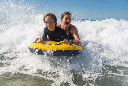 Bodyboard Inflable Para 2 - Niño Adulto - Amarillo Radbug Color Naranja