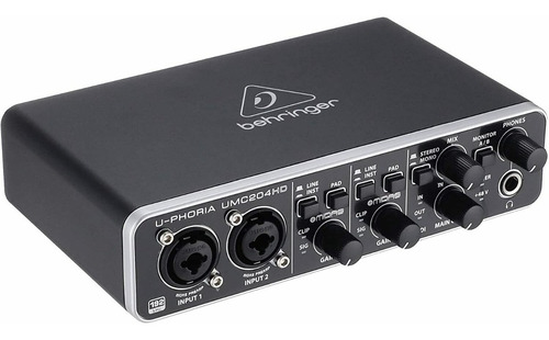 Interfaz De Audio Behringer U-phoria Umc204hd 2ch Interface