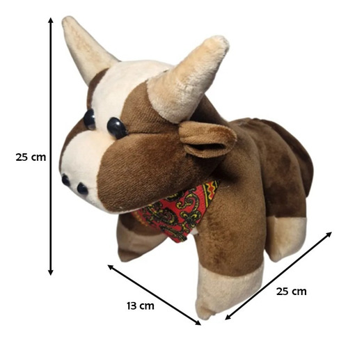 Peluche De Toro, Toro Chico 4 Piezas Café