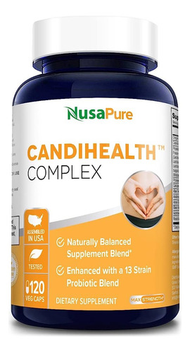 Nusapure Candihealth Complex Candida Max Potencia X 120 Caps Sabor Sin Sabor