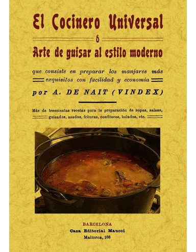 Libro El Cocinero Universal O Arte De Guisar Al Estilo Mode