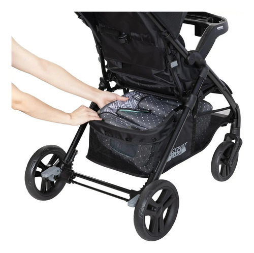 Carrinho de passeio Baby Trend Passport Cargo Cor Fieldstone Cinza Preto Chassi
