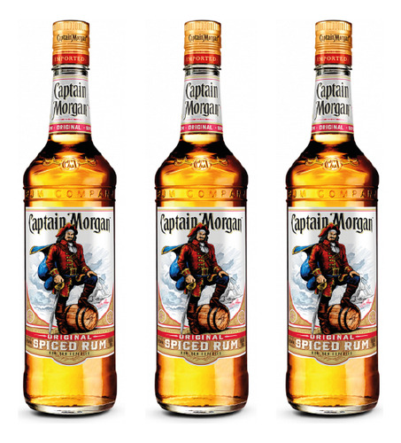 3 Pzs Ron Capitan Morgan 700 Ml