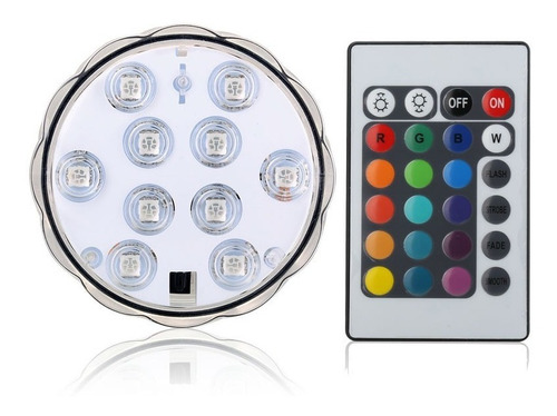 Luz Led Rgb Sumergible Para Piscina Acuario - Control Remoto